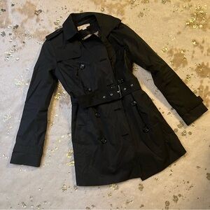 Michael Kors Small Womens Black Trench Coat Black